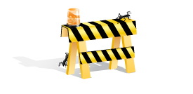 road signalisation black and yellow barrier